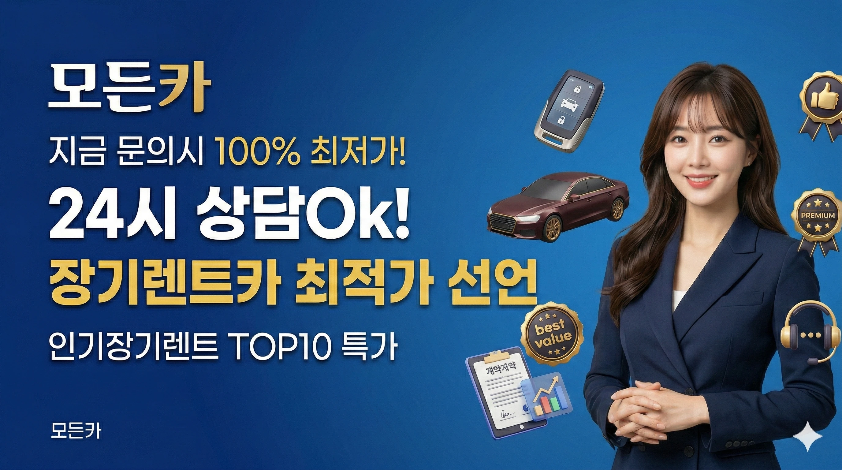 장기렌트카 견적 비교 메인 히어로 이미지